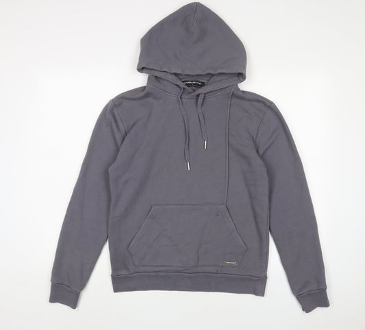 Manière De Voir Mens Grey Cotton Pullover Hoodie Size S
