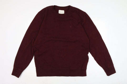 American Eagle Mens Red Cotton Pullover Sweatshirt Size L