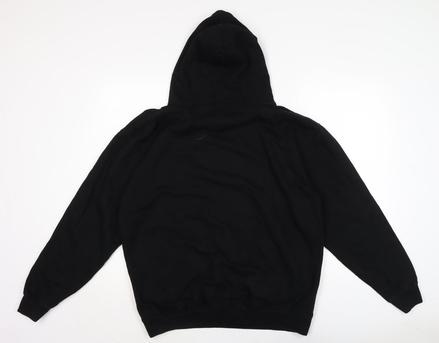 Just Hoods Mens Black Cotton Pullover Sweatshirt Size L