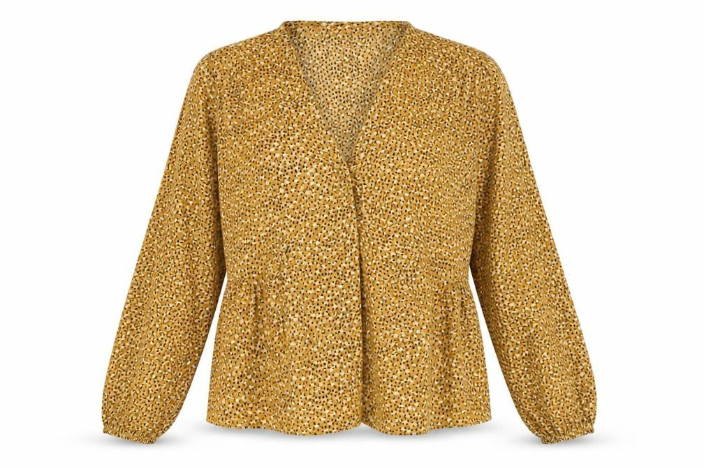 Passport Womens Multicoloured Polka Dot Polyester Basic Blouse One Size V-Neck