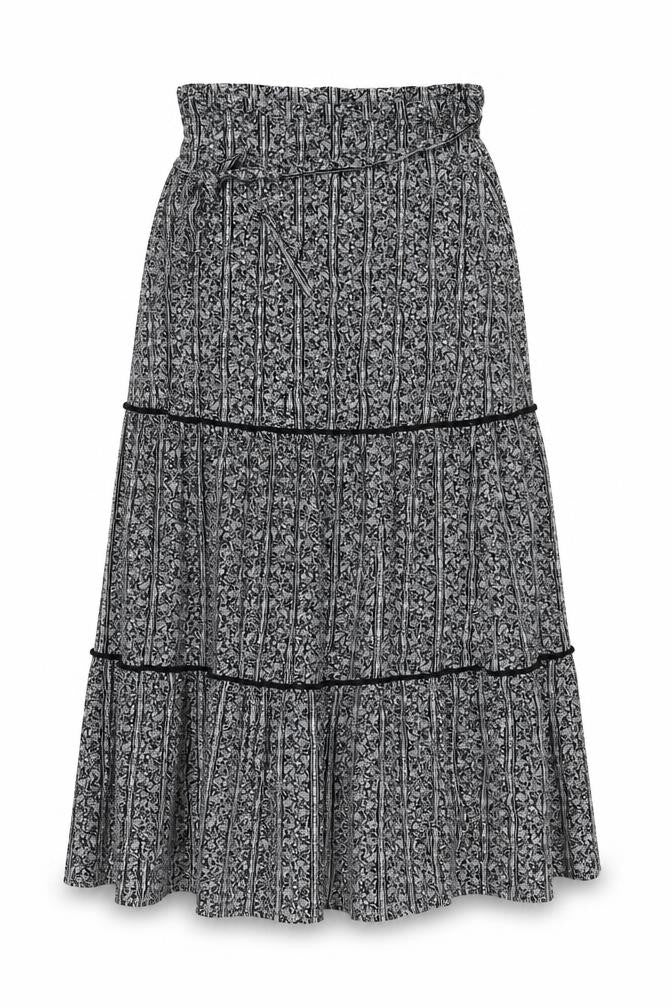 Marks & Spencer Womens Black Polyester Flare Skirt Size 14 Zip