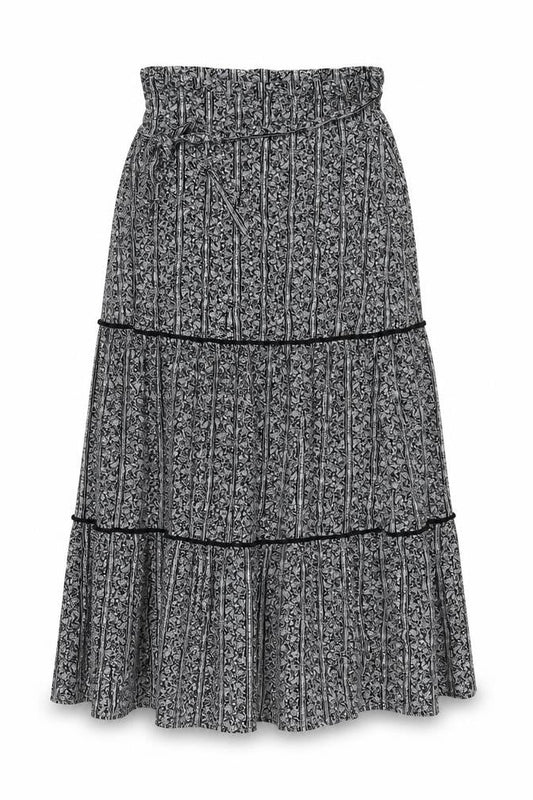Marks & Spencer Womens Black Polyester Flare Skirt Size 14 Zip