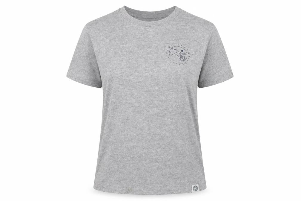 Maple Womens Grey Cotton Basic T-Shirt Size M Crew Neck
