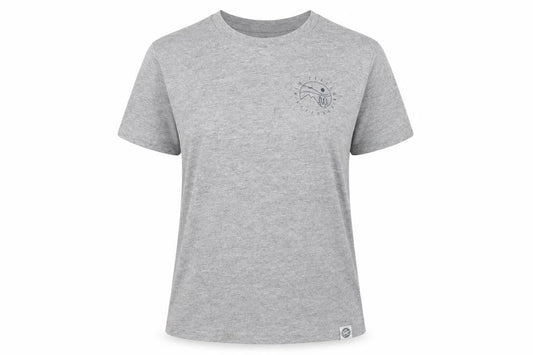 Maple Womens Grey Cotton Basic T-Shirt Size M Crew Neck