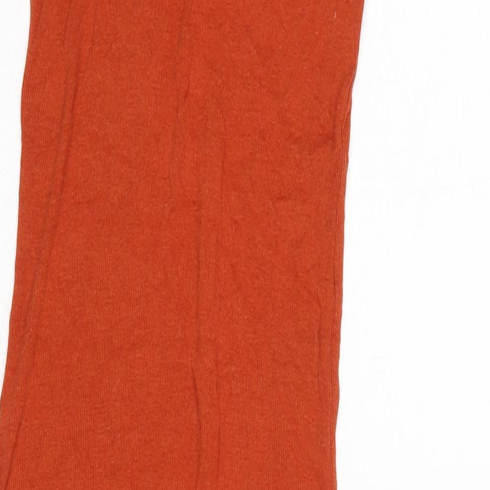 Topshop Womens Blue Cotton Bodycon Size 6 Square Neck