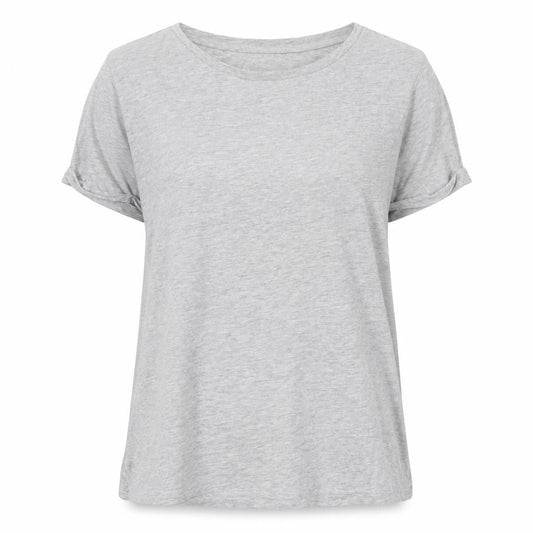 Brave Soul Womens Grey Cotton Basic Polo Size L Boat Neck