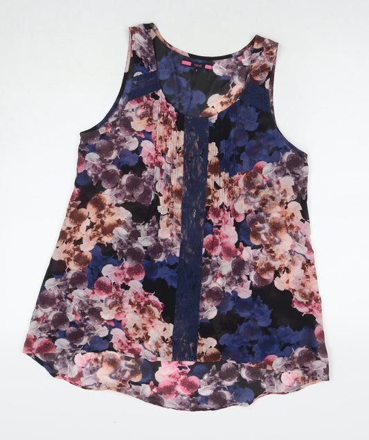 NEXT Womens Multicoloured Floral Polyester Basic Blouse Size 10 Round Neck