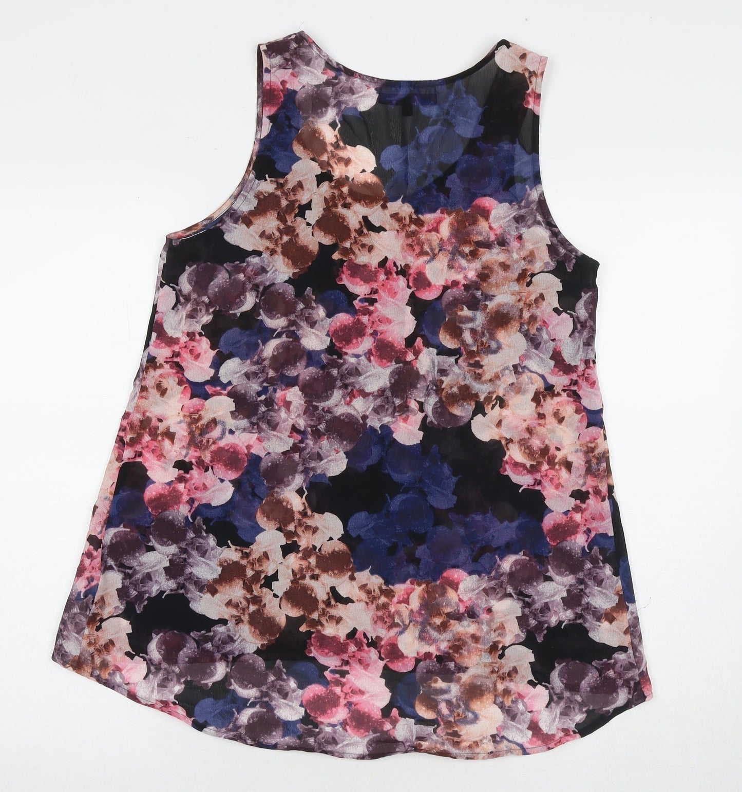 NEXT Womens Multicoloured Floral Polyester Basic Blouse Size 10 Round Neck