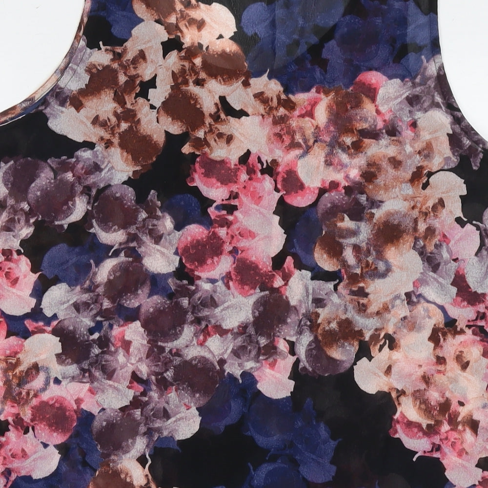 NEXT Womens Multicoloured Floral Polyester Basic Blouse Size 10 Round Neck