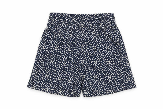 Ribbon Girls Blue Polka Dot Cotton Mom Shorts Size 9-10 Years L3 in Regular Drawstring