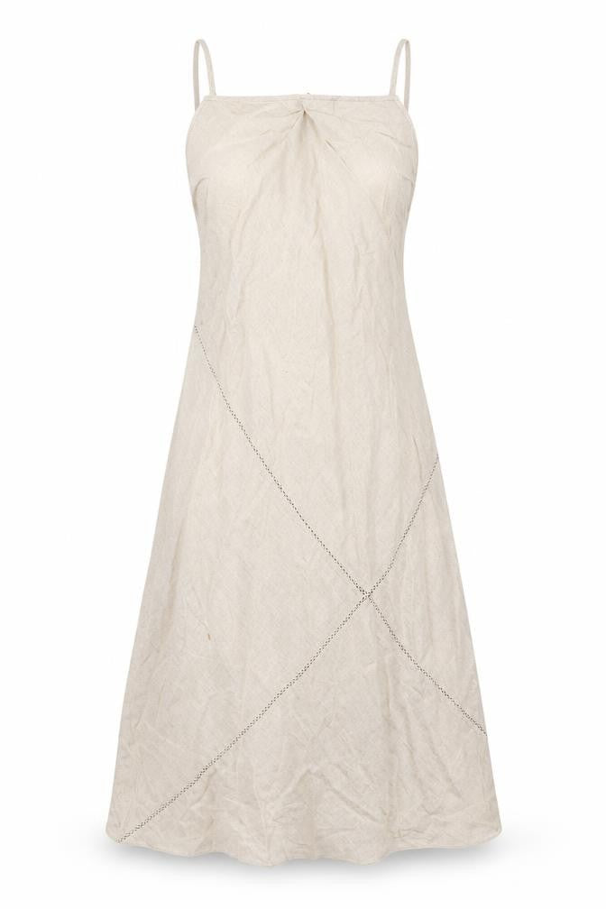 Planet Womens Beige Linen A-Line Size 10 Round Neck Pullover