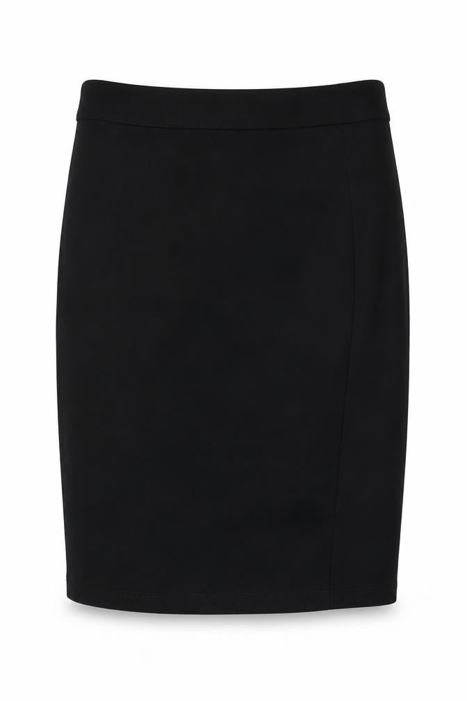 Marks & Spencer Girls Black Viscose Bandage Skirt Size 12-13 Years Regular Pull On