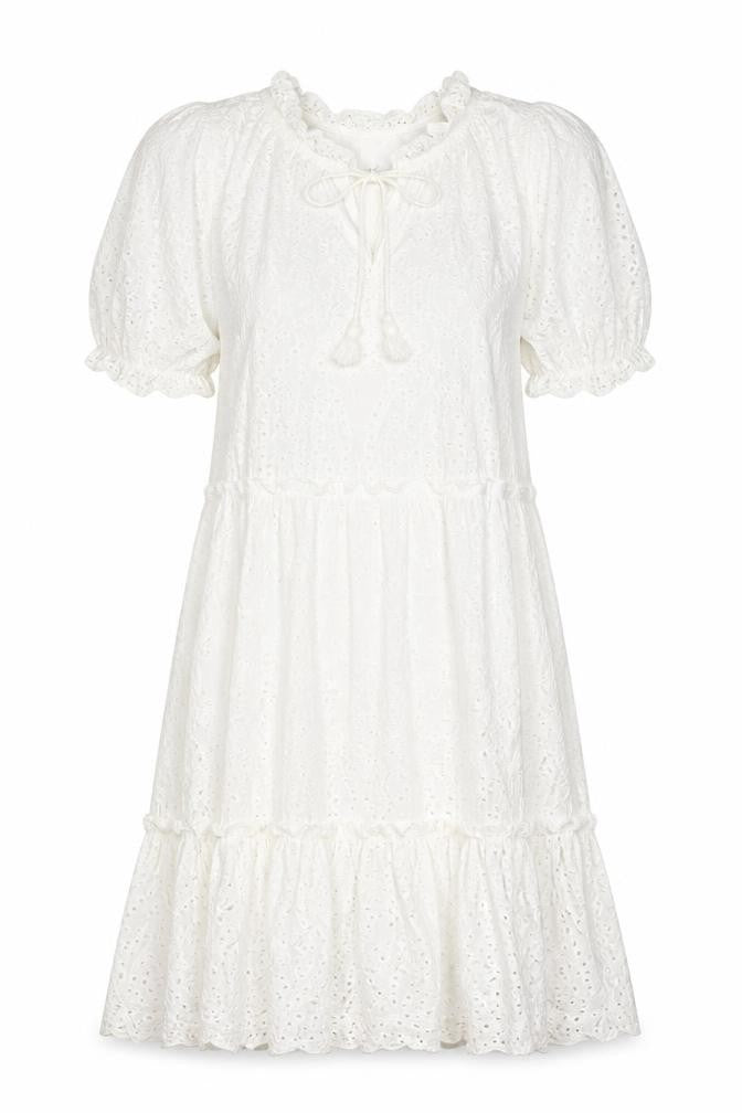 Drole De Copine Womens White Cotton A-Line Size S Round Neck Pullover - Size S/M