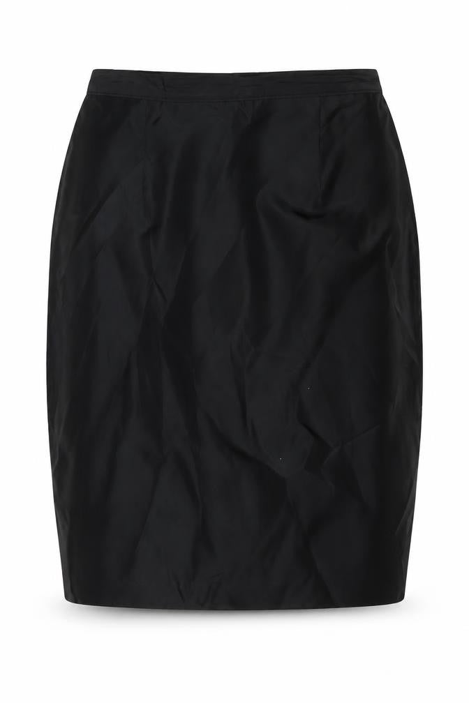 BHS Womens Black Polyester A-Line Skirt Size 12 Zip