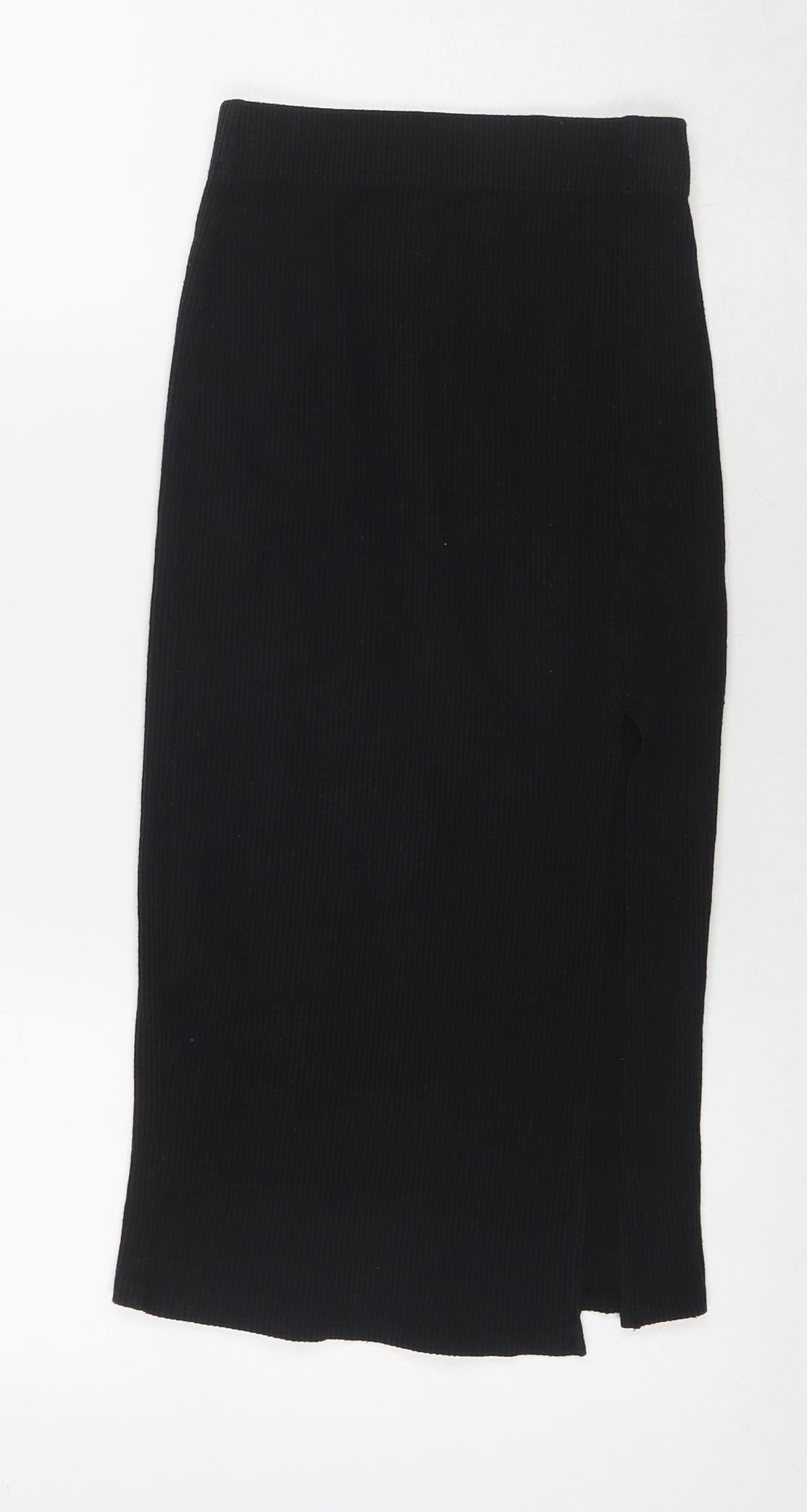 Stradivarius Womens Black Cotton Bandage Skirt Size XS