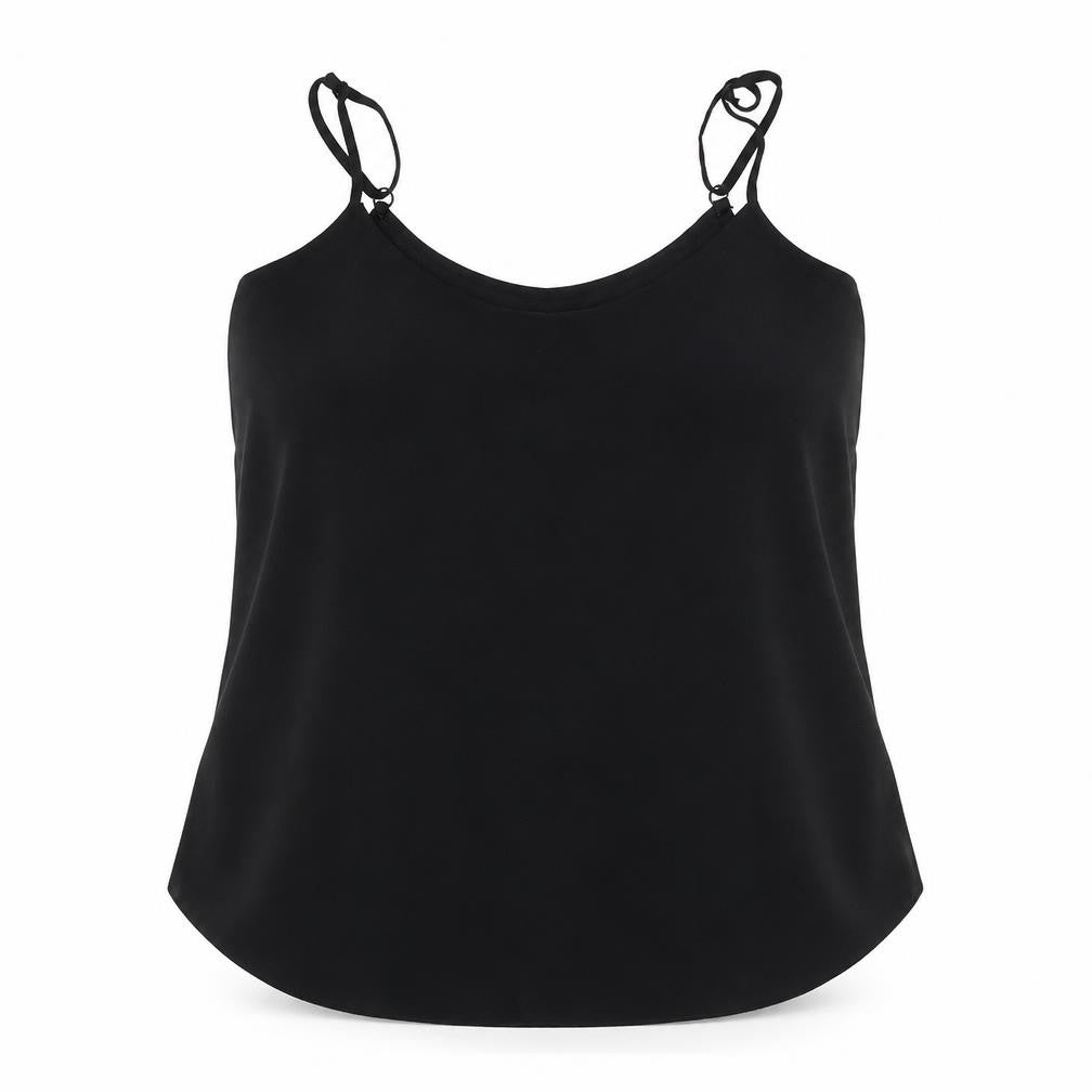 Dorothy Perkins Womens Black Polyester Basic Tank Size 6 V-Neck