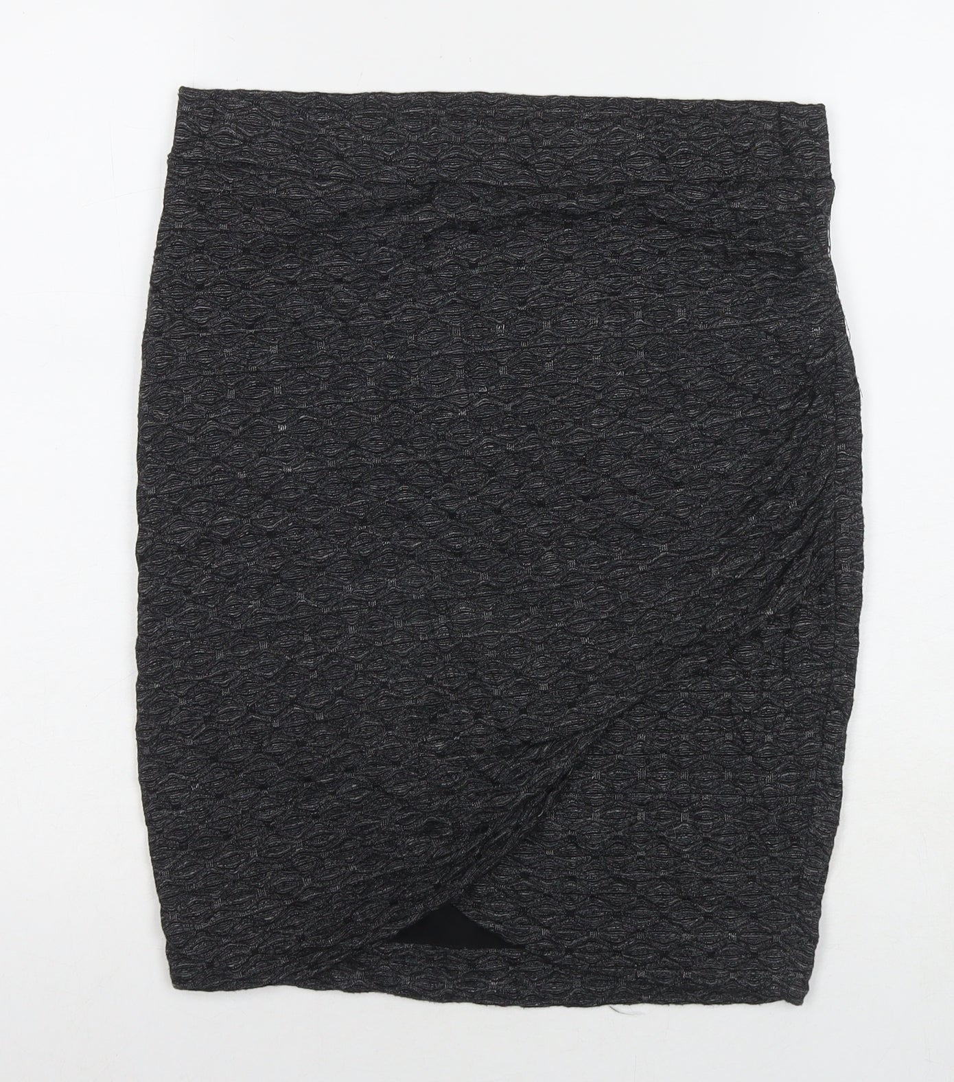 Fransa Womens Grey Viscose A-Line Skirt Size S
