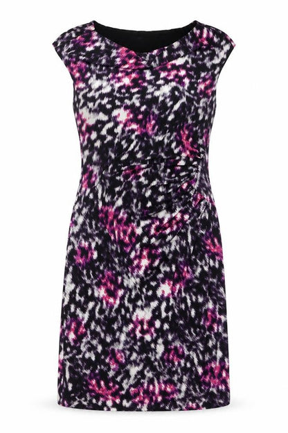 Planet Womens Multicoloured Geometric Polyester A-Line Size 12 Cowl Neck Pullover