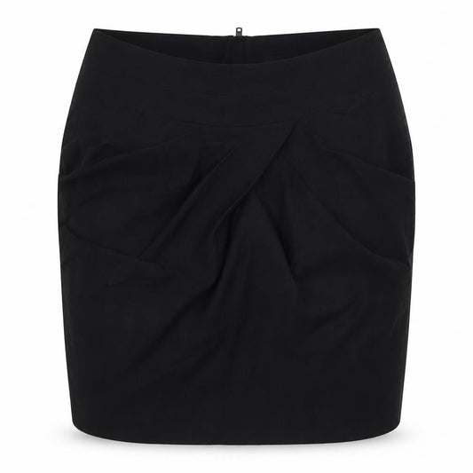 Miss Selfridge Womens Black Polyester A-Line Skirt Size 10 Zip