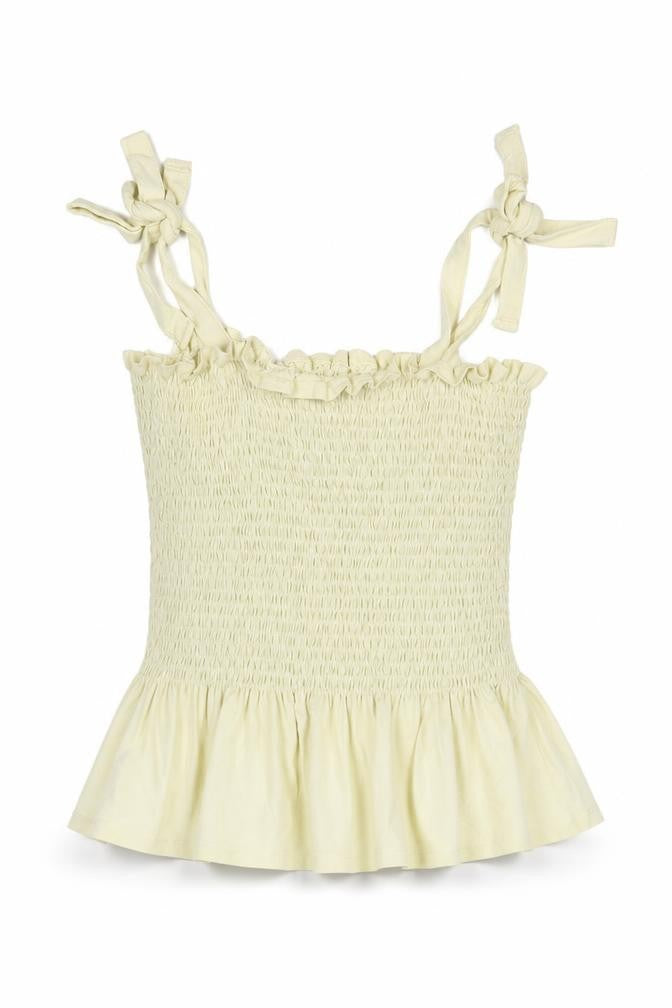 Brave Soul Womens Yellow Cotton Basic Blouse Size S Square Neck