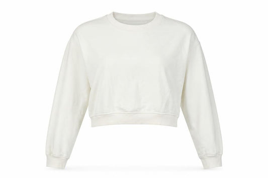 Zara Womens Ivory Cotton Pullover Sweatshirt Size M