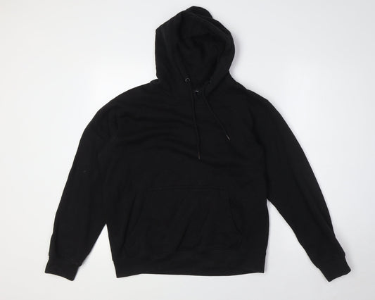 PRETTYLITTLETHING Womens Black Cotton Full Zip Hoodie Size S