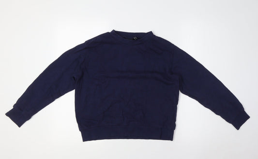 ASOS Womens Blue Cotton Pullover Sweatshirt Size 8