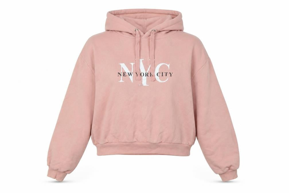 Divided Womens Pink Cotton Pullover Hoodie Size M - NYC