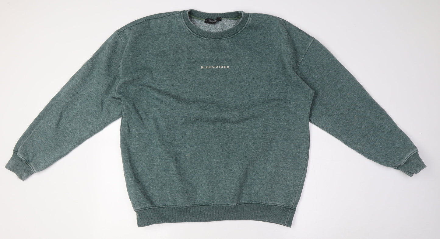 Missguided Womens Green Polyester Pullover Sweatshirt Size 10