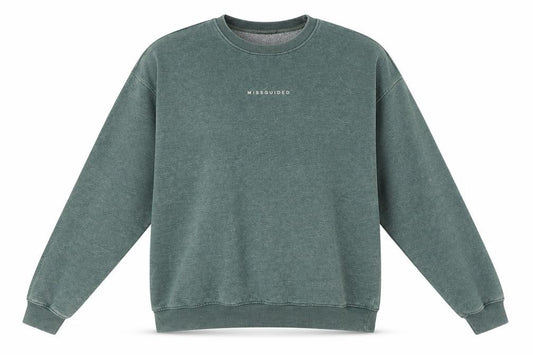 Missguided Womens Green Polyester Pullover Sweatshirt Size 10