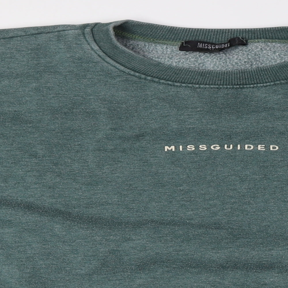 Missguided Womens Green Polyester Pullover Sweatshirt Size 10