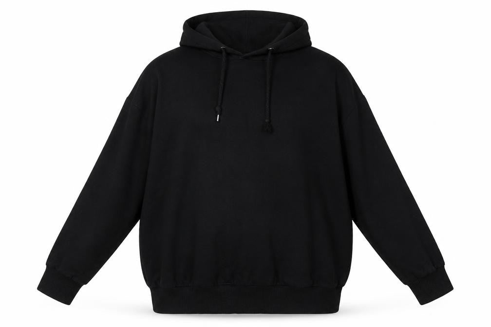 New Look Womens Black Cotton Pullover Hoodie Size 8 - Over Sized
