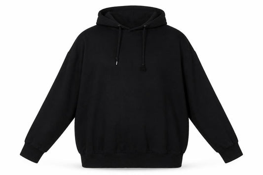 New Look Womens Black Cotton Pullover Hoodie Size 8 - Over Sized
