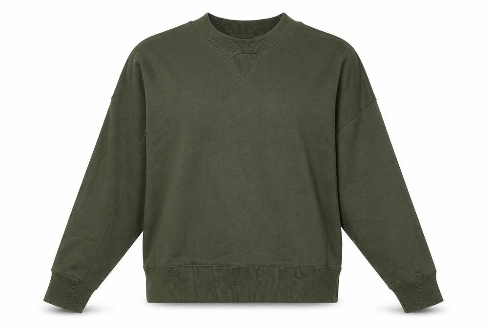 New Look Womens Green Cotton Pullover Sweatshirt Size 10