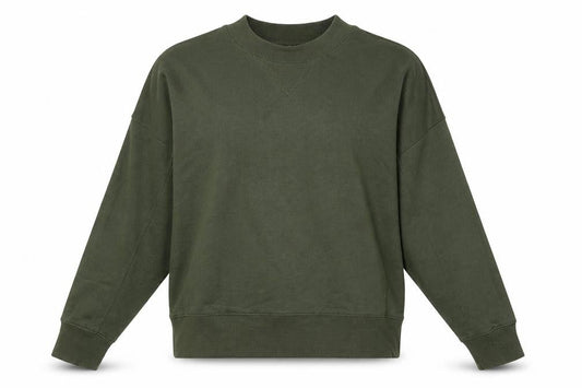 New Look Womens Green Cotton Pullover Sweatshirt Size 10