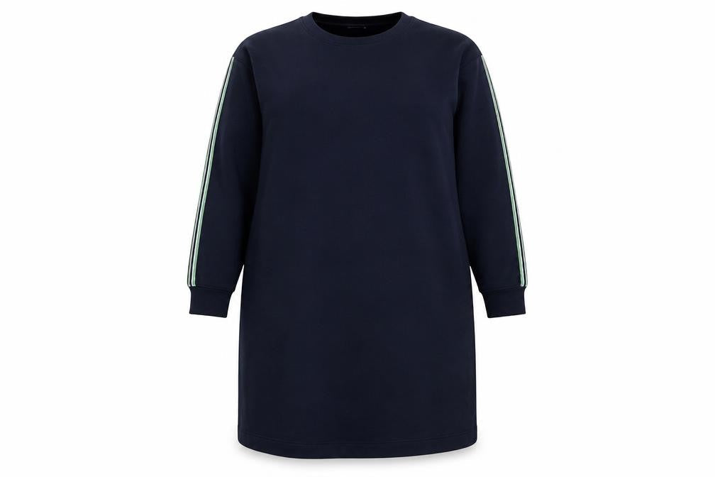 Damart Womens Blue Cotton A-Line Size 22 Crew Neck