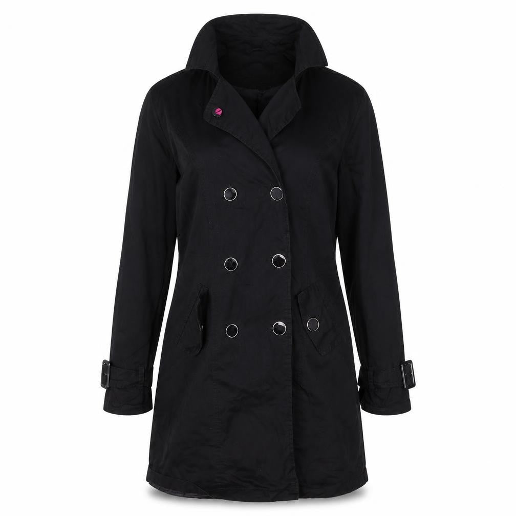 Melrose Womens Black Overcoat Coat Size 8 Button - Lace Up Back
