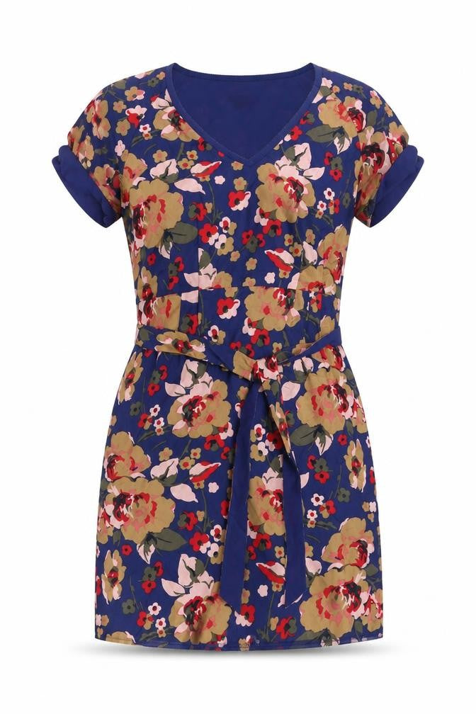 NW3 Womens Multicoloured Floral Silk A-Line Size 16 V-Neck
