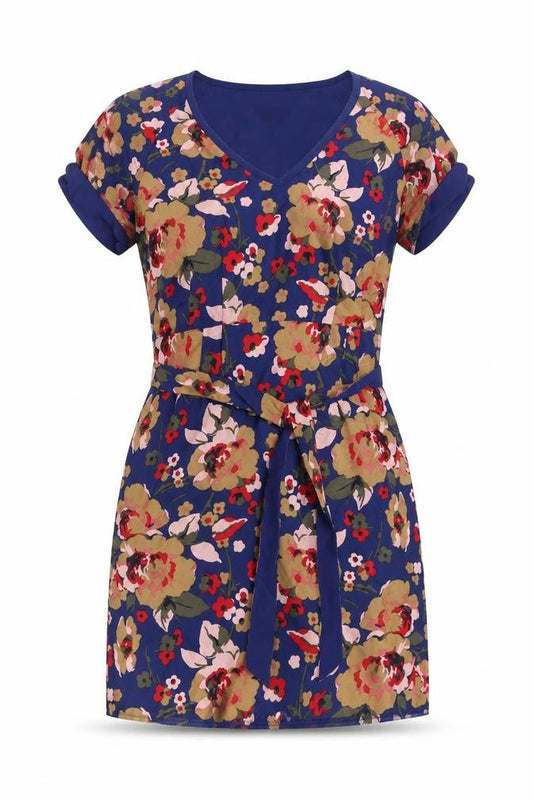 NW3 Womens Multicoloured Floral Silk A-Line Size 16 V-Neck