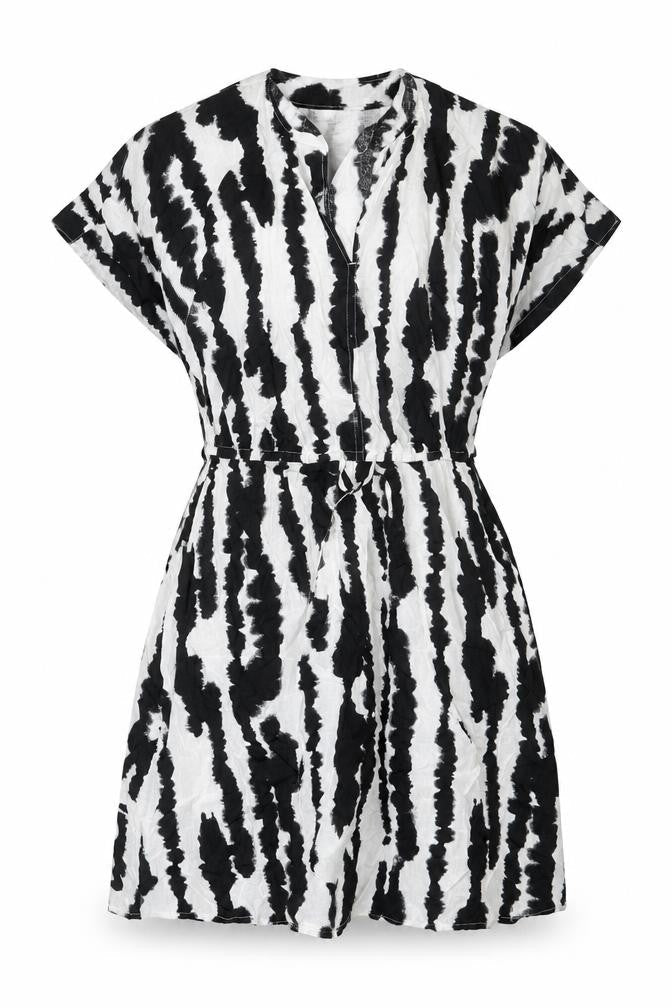 Marks & Spencer Womens Black Linen A-Line Size 12 V-Neck