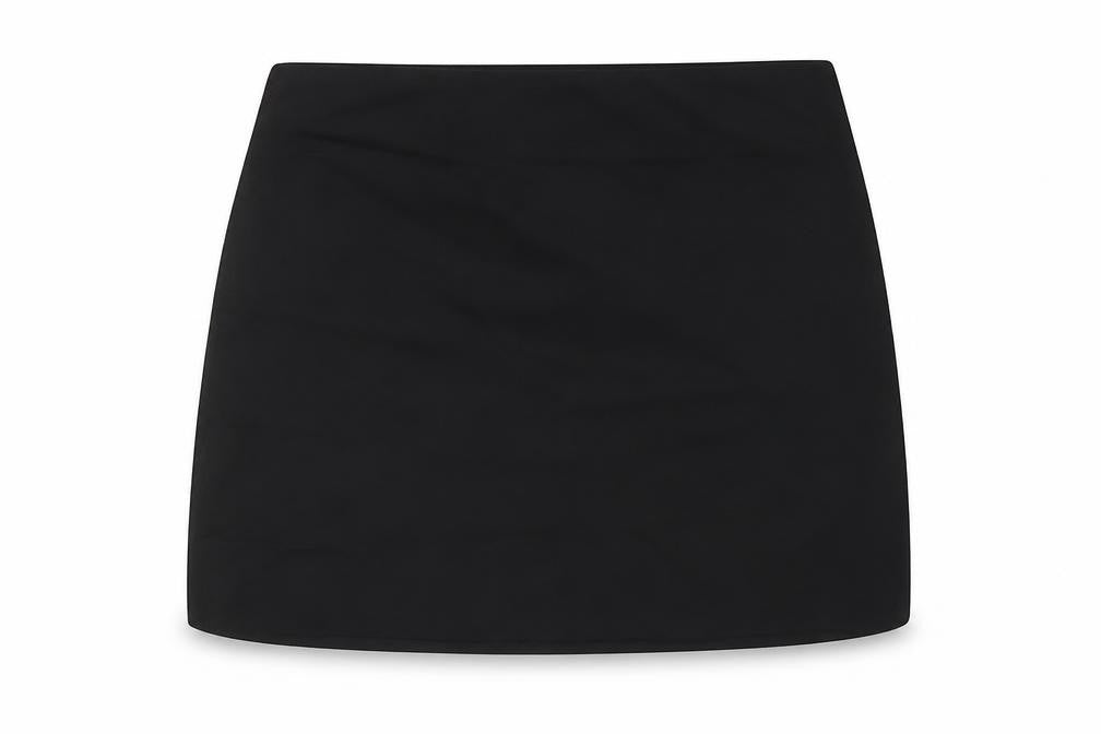 Divided by H&M Womens Black Polyester A-Line Skirt Size S Zip