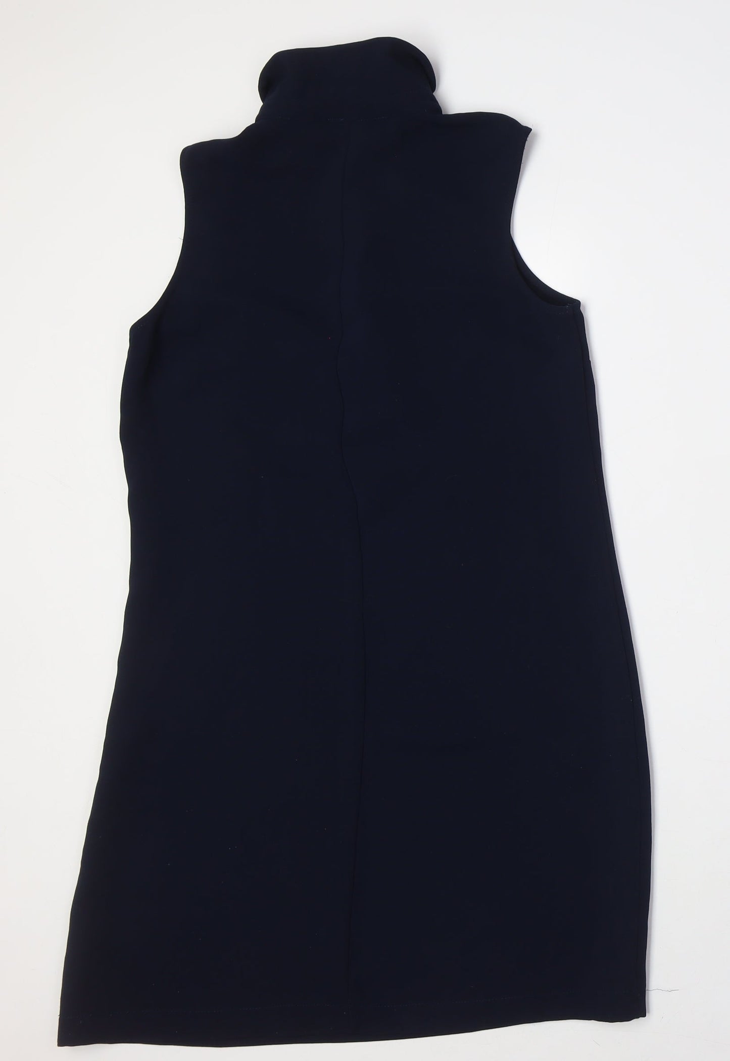 Koton Womens Blue Polyester A-Line Size 8 Collared Button