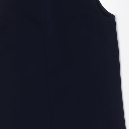 Koton Womens Blue Polyester A-Line Size 8 Collared Button