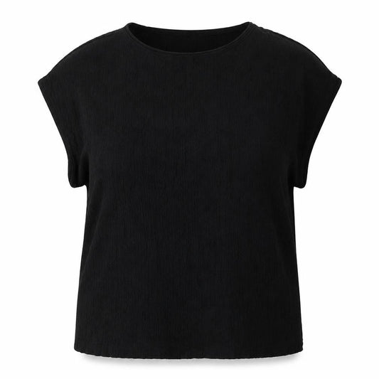 Marks and Spencer Womens Black Polyester Basic Button-Up Size 20 Boat Neck