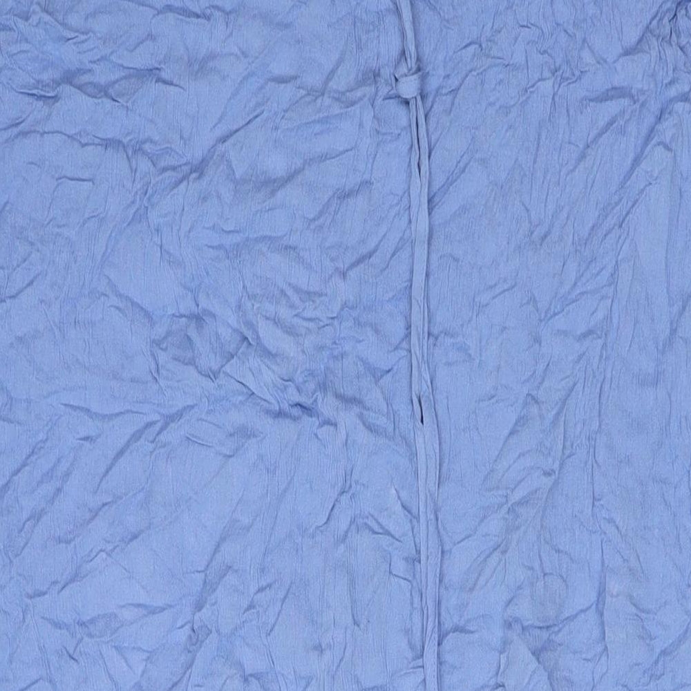 ASOS Womens Blue Viscose A-Line Skirt Size 16 Tie - Beach Wear