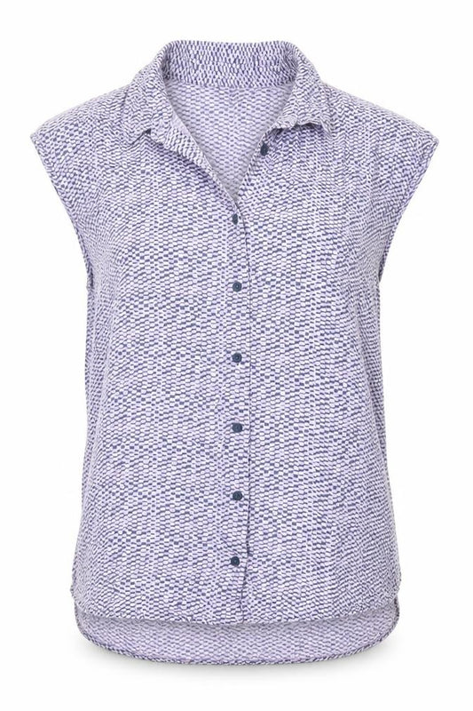 NEXT Womens Multicoloured Geometric Viscose Basic Blouse Size 6 Collared
