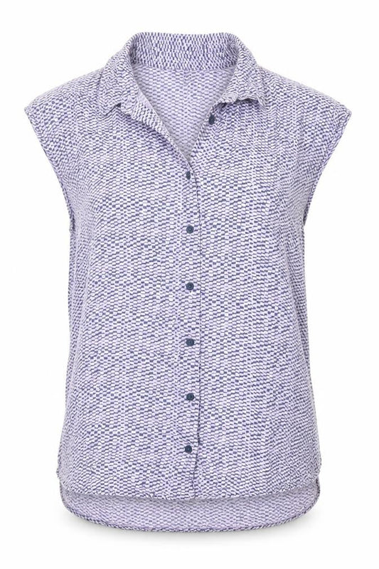 Next Womens Multicoloured Geometric Viscose Basic Blouse Size 6 Collared