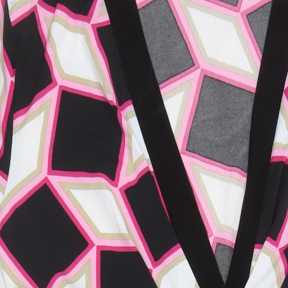 Principles Womens Multicoloured Geometric Polyester A-Line Size 12 V-Neck