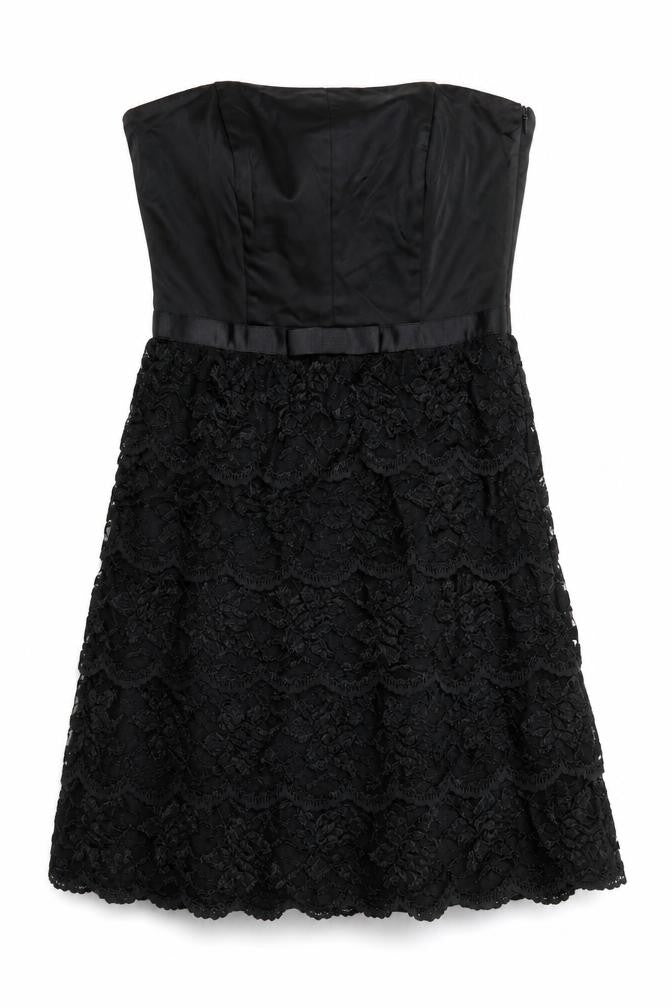 Oasis Womens Black Acetate A-Line Size 16 Off the Shoulder