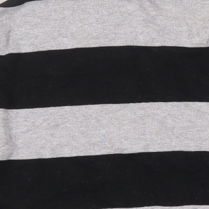 Next Womens Multicoloured Boat Neck Striped 100% Cotton Pullover Jumper Size 12